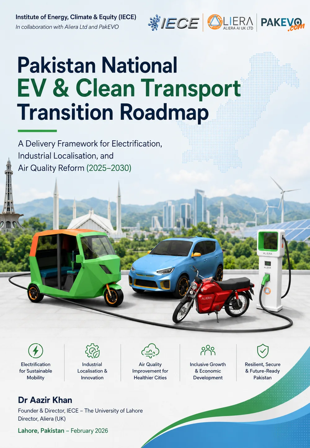 Cover of the Pakistan National EV & Clean Transport Transition Roadmap