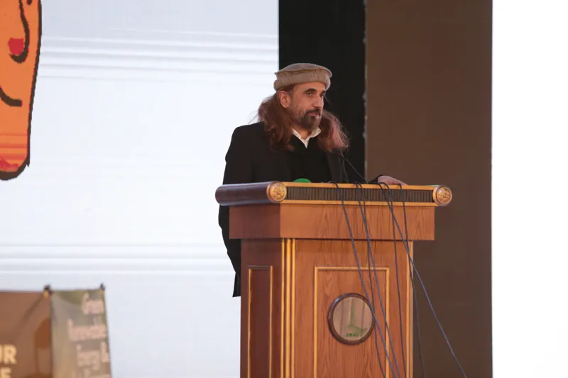 Dr Aazir Khan delivering a keynote