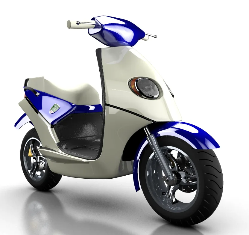 Render of the modular SAHER platform in scooter configuration